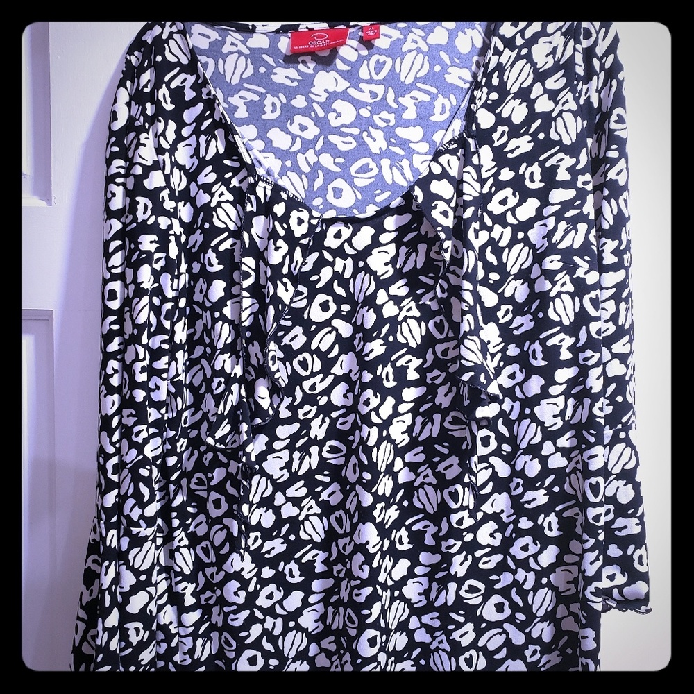 Very stylish Oscar de la Renta blouse S XL